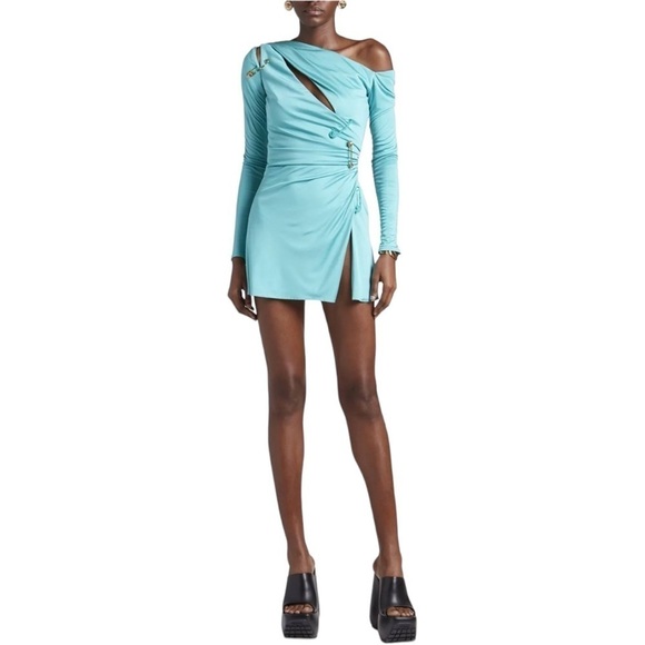 NWT VERSACE Safety Pin Cocktail Dress - Picture 5 of 14